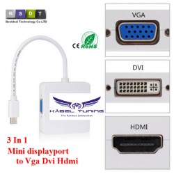 ÁTALAKÍTÓ -ADAPTER - Mini displayport átalakító VGA-HMI-DVI portra