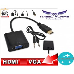 ÁTALAKÍTÓ - ADAPTER - HDMI-VGA adapter + audio kábel Male to Female